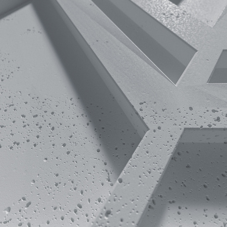 Płyta betonowa na ścianę 3D PB27 1200x600x35, szary S96, beton architektoniczny