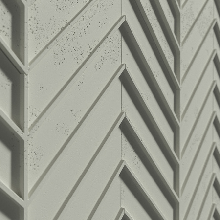 Płyta betonowa na ścianę 3D PB45 1188x600x25, pistacjowy CL08, beton architektoniczny