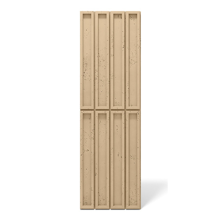 Płyta betonowa na ścianę 3D PB66A 1350x430x22, miodowy CL03; wzór A, beton architektoniczny