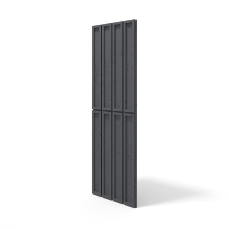 Płyta betonowa na ścianę 3D PB66A 1350x430x22, czarny B15; wzór A, beton architektoniczny