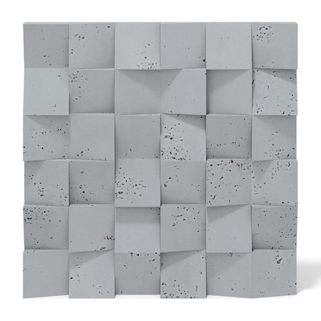 Płyta betonowa na ścianę 3D PB16 600x600x40, szary S96, beton architektoniczny