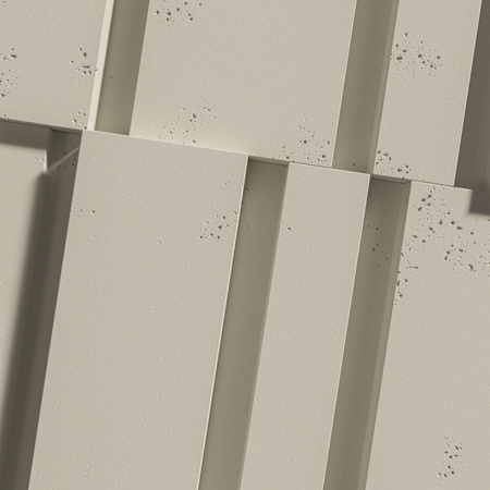 Płyta betonowa na ścianę 3D PB13 1200x600x40, kość słoniowa KS, beton architektoniczny