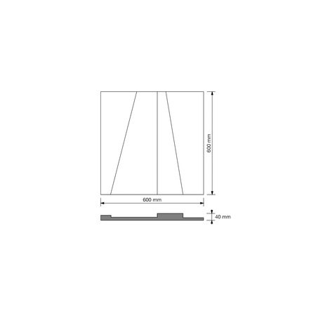 Płyta betonowa na ścianę 3D PB10B 600x600x40, szary S96; wzór B, beton architektoniczny