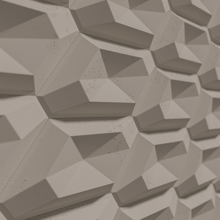 Płyta betonowa na ścianę 3D PB02 448x200x40, szarobeżowy CL05, beton architektoniczny