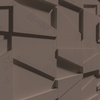 Płyta betonowa na ścianę 3D PB09 1200x600x45, czekoladowy CL02, beton architektoniczny
