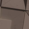Płyta betonowa na ścianę 3D PB26B 600x600x45, czekoladowy CL02; wzór B, beton architektoniczny
