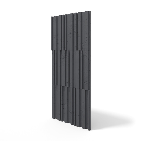 Płyta betonowa na ścianę 3D PB42 1350x600x30, czarny B15, beton architektoniczny