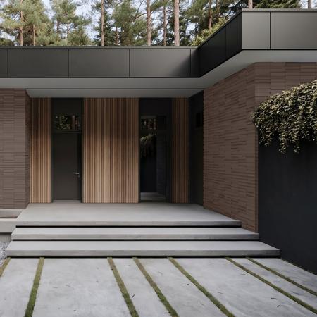 Płyta betonowa na ścianę 3D PB69 5x22,6x2, czekoladowy CL02, beton architektoniczny