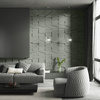 Płyta betonowa na ścianę 3D PB09 1200x600x45, zgaszona zieleń CL09, beton architektoniczny