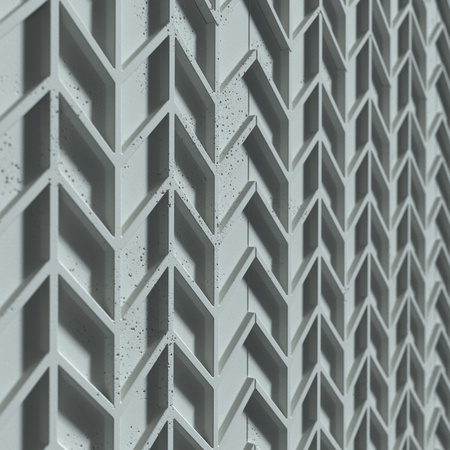 Płyta betonowa na ścianę 3D PB49 935x600x25, jasny błękit CL06, beton architektoniczny