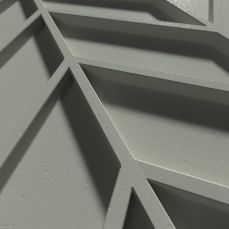 Płyta betonowa na ścianę 3D PB47 939x600x25, zgaszona zieleń CL09, beton architektoniczny