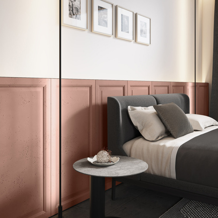 Płyta betonowa na ścianę 3D PB33A 1200x600x30, brudny róż CL07; wzór A, beton architektoniczny