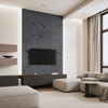 Płyta betonowa na ścianę 3D PB18 1200x600x38, czarny B15, beton architektoniczny