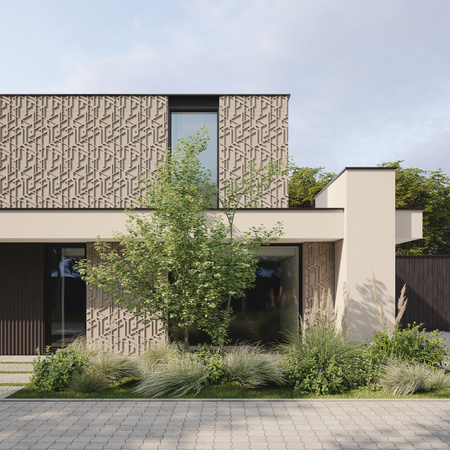 Płyta betonowa na ścianę 3D PB27 1200x600x35, szarobeżowy CL05, beton architektoniczny