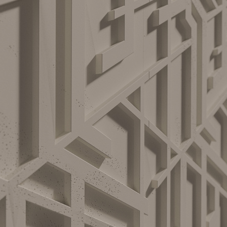 Płyta betonowa na ścianę 3D PB27 1200x600x35, szarobeżowy CL05, beton architektoniczny