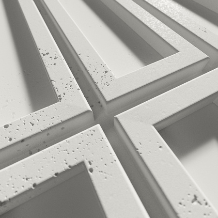 Płyta betonowa na ścianę 3D PB66A 1350x430x22, zgaszona biel B0; wzór A, beton architektoniczny