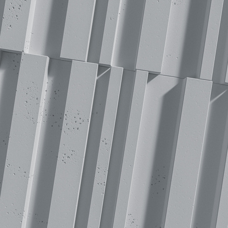 Płyta betonowa na ścianę 3D PB42 1350x600x30, szary S96, beton architektoniczny