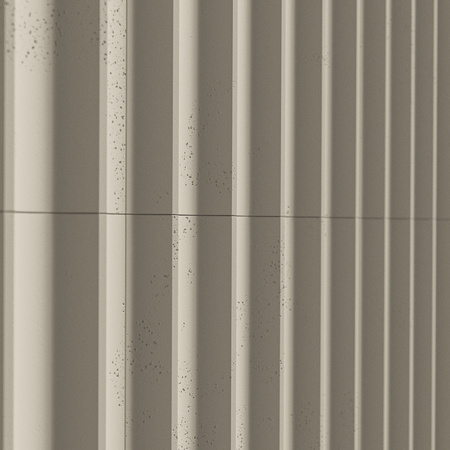 Płyta betonowa na ścianę 3D PB59 1350x500x35, kość słoniowa KS, beton architektoniczny