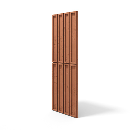 Płyta betonowa na ścianę 3D PB66A 1350x430x22, terakota CL01, wzór A, beton architektoniczny