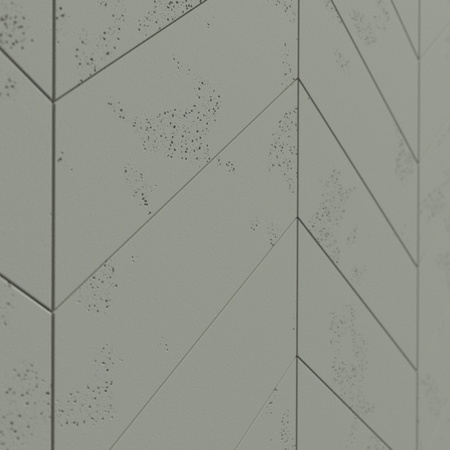 Płyta betonowa na ścianę 3D PB35 455x120x20, zgaszona zieleń CL09, beton architektoniczny