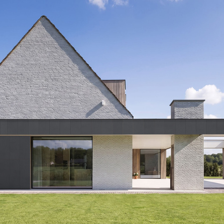 Płyta betonowa na ścianę 3D PB57 1350x460x30, czarny B15, beton architektoniczny