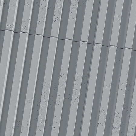 Płyta betonowa na ścianę 3D PB38 1350x480x30, szary S96, beton architektoniczny