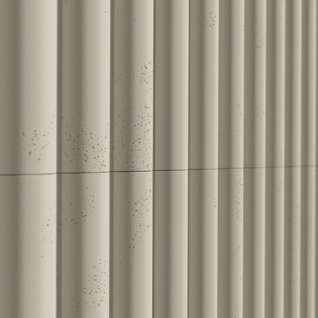 Płyta betonowa na ścianę 3D PB61 1350x500x37, kość słoniowa KS, beton architektoniczny
