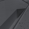 Płyta betonowa na ścianę 3D PB18 1200x600x38, czarny B15, beton architektoniczny