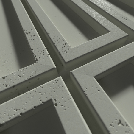 Płyta betonowa na ścianę 3D PB66A 1350x430x22, zgaszona zieleń CL09; wzór A, beton architektoniczny