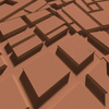 Płyta betonowa na ścianę 3D PB71F 600x600x22, terakota CL01; wzór F, beton architektoniczny