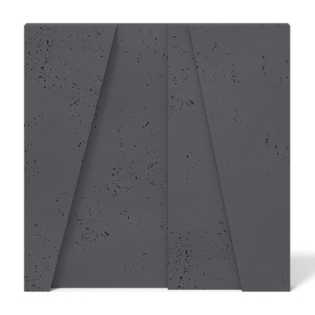Płyta betonowa na ścianę 3D PB10B 600x600x40, czarny B15; wzór B, beton architektoniczny