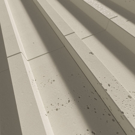 Płyta betonowa na ścianę 3D PB40 1350x510x30, kość słoniowa KS, beton architektoniczny