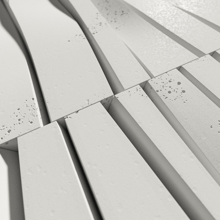 Płyta betonowa na ścianę 3D PB03 1000x500x32, zgaszona biel B0, beton architektoniczny