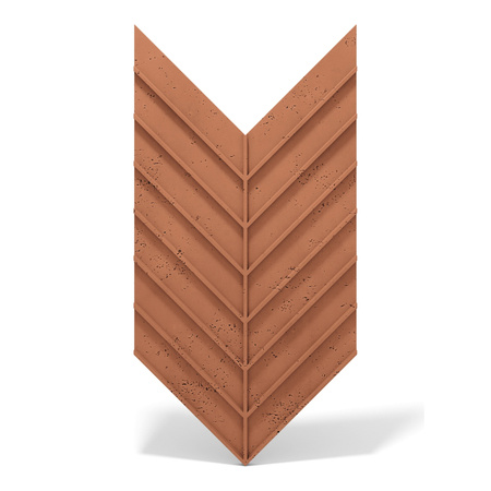 Płyta betonowa na ścianę 3D PB45 1188x600x25, terakota CL01, beton architektoniczny
