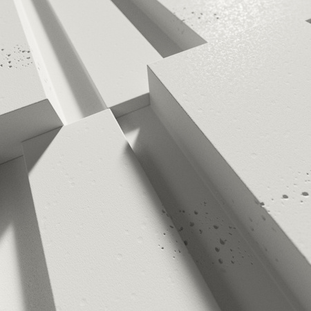 Płyta betonowa na ścianę 3D PB13 1200x600x40, zgaszona biel B0, beton architektoniczny