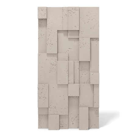 Płyta betonowa na ścianę 3D PB11 1200x600x40, kaszmirowy CL04; wzór A, beton architektoniczny