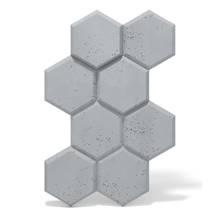 Płyta betonowa na ścianę 3D PB01 975x650x35, szary S96, beton architektoniczny