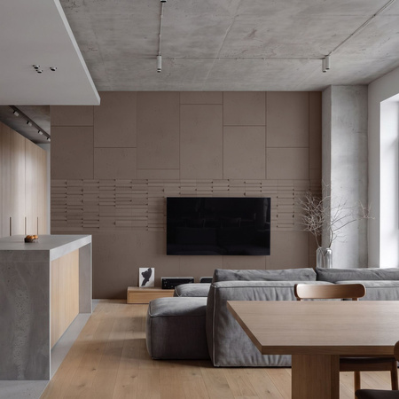 Płyta betonowa na ścianę 2D PA01 600x300x10, czekoladowy CL02, beton architektoniczny