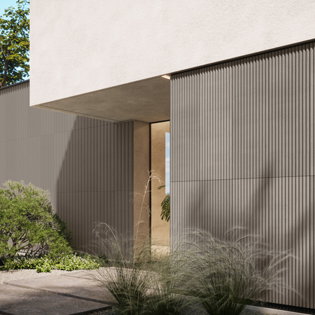 Płyta betonowa na ścianę 3D PB61 1350x500x37, szarobeżowy CL05, beton architektoniczny