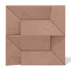 Płyta betonowa na ścianę 3D PB26A 600x600x45, brudny róż CL07; wzór A, beton architektoniczny
