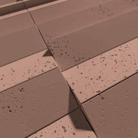 Płyta betonowa na ścianę 3D PB69 5x22,6x2, brudny róż CL07, beton architektoniczny