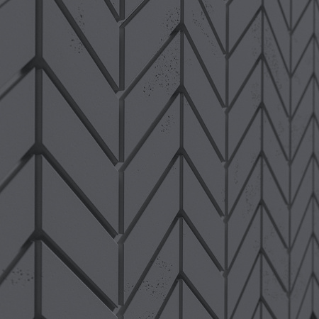 Płyta betonowa na ścianę 3D PB46 939x600x25, czarny B15, beton architektoniczny