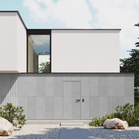 Płyta betonowa na ścianę 3D PB59 1350x500x35, jasnoszary S50, beton architektoniczny