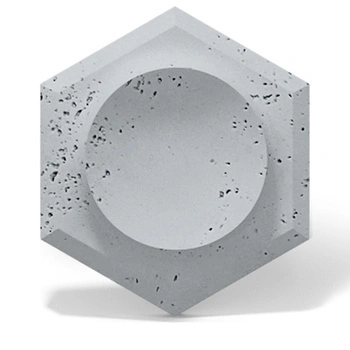 Płyta betonowa na ścianę 3D PB01D 260x300x37, szary S96, beton architektoniczny