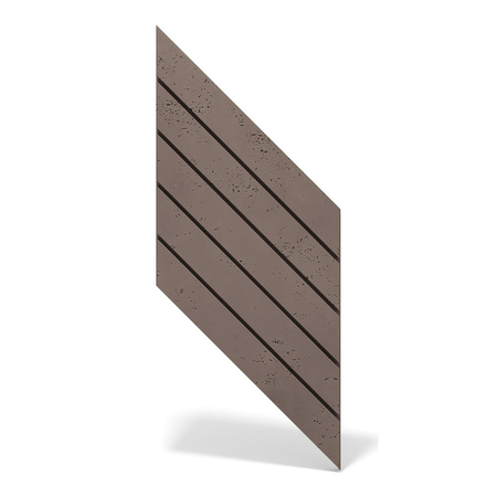 Płyta betonowa na ścianę 3D PB43 1210x500x25, czekoladowy CL02, beton architektoniczny