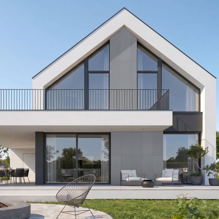 Płyta betonowa na ścianę 3D PB38 1350x480x30, antracytowy B08, beton architektoniczny