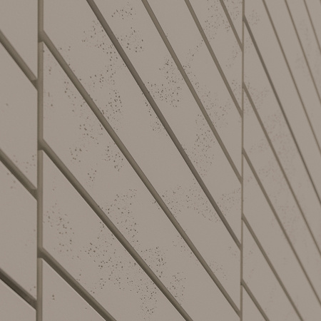 Płyta betonowa na ścianę 3D PB43 1210x500x25, szarobeżowy CL05, beton architektoniczny