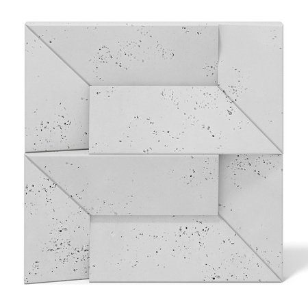 Płyta betonowa na ścianę 3D PB26A 600x600x45, jasnoszary S50, wzór A, beton architektoniczny