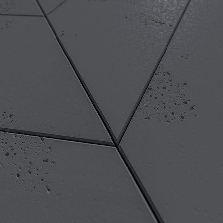 Płyta betonowa na ścianę 3D PB35 455x120x20, czarny B15, lewy, beton architektoniczny
