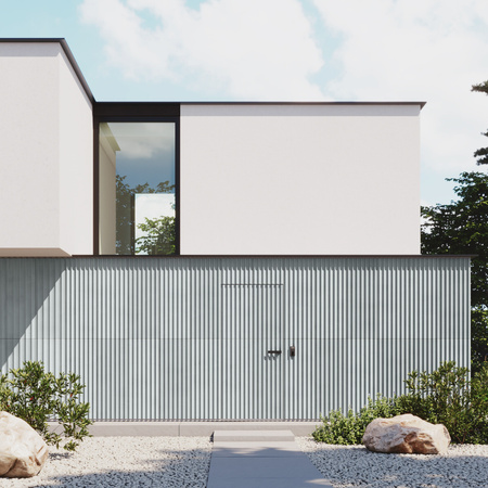 Płyta betonowa na ścianę 3D PB59 1350x500x35, jasny błękit CL06, beton architektoniczny